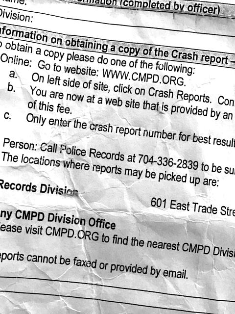 North Carolina Car Accident Reports