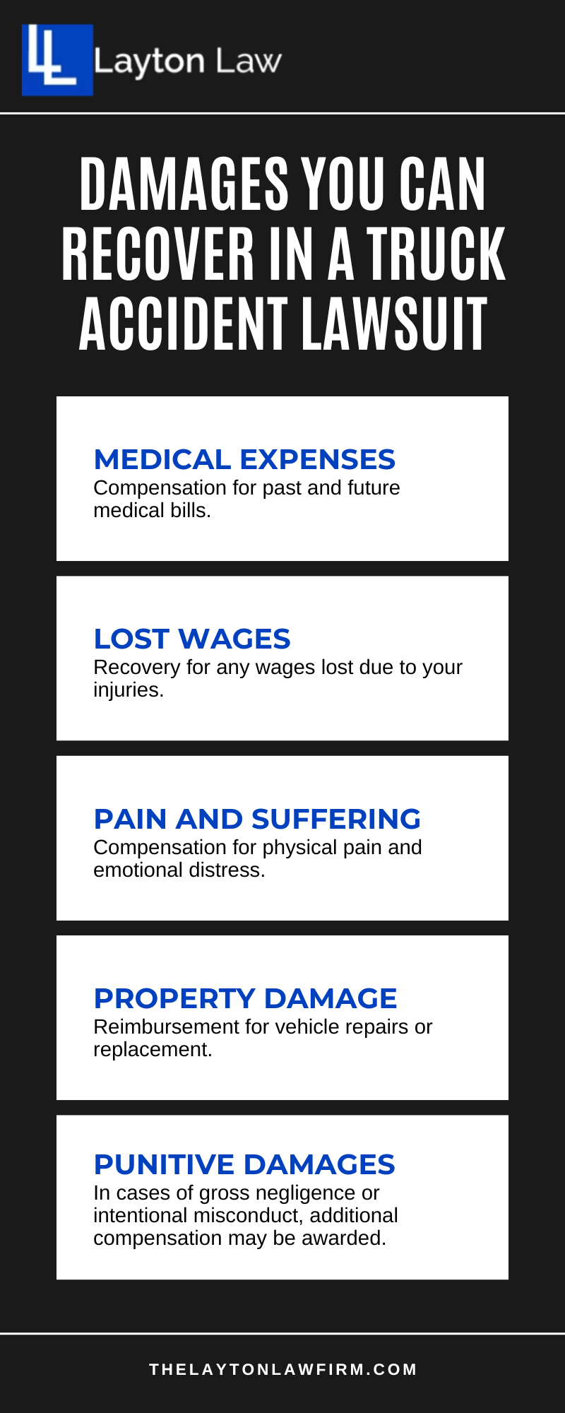 Damages You Can Recover In A Truck Accident Lawsuit infographic